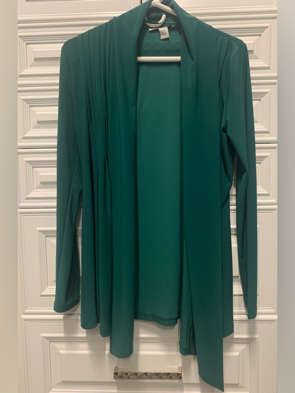 Dark green open cardigan